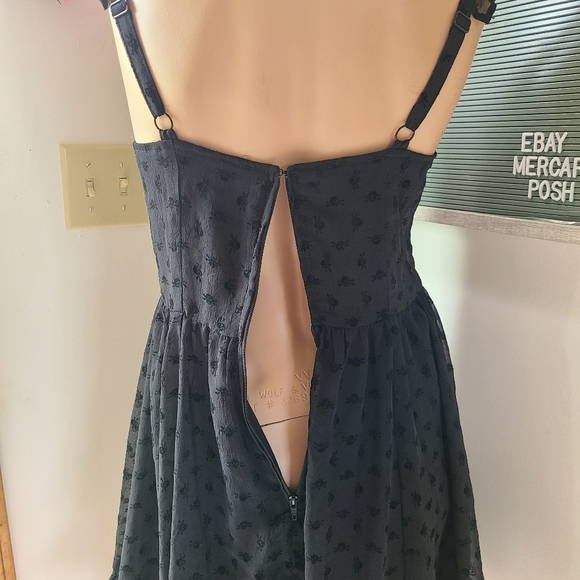 Y2K Royal Bones By Tripp Flocked Skull Mini Dress Size Sm ☠️ - Picture 7 of 11